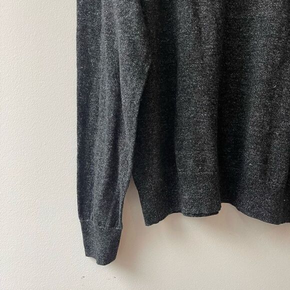 J Crew Mens Pullover Sweater Crewneck Long Sleeve Dark Gray Size Large - Picture 4 of 8